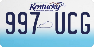 KY license plate 997UCG