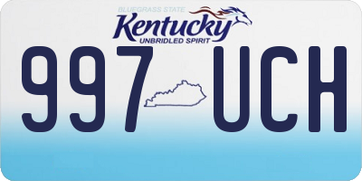 KY license plate 997UCH