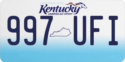 KY license plate 997UFI