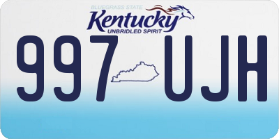 KY license plate 997UJH