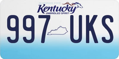 KY license plate 997UKS