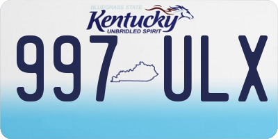 KY license plate 997ULX