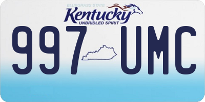 KY license plate 997UMC