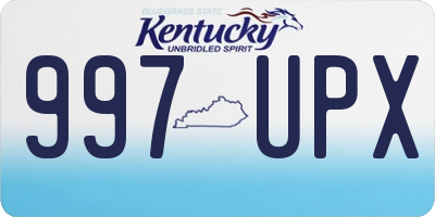KY license plate 997UPX