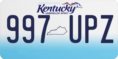 KY license plate 997UPZ