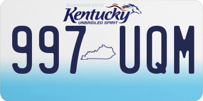 KY license plate 997UQM