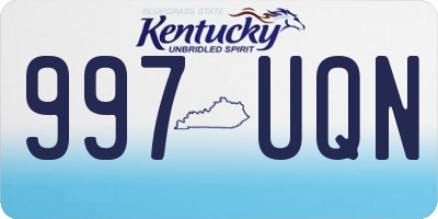 KY license plate 997UQN