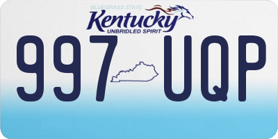 KY license plate 997UQP