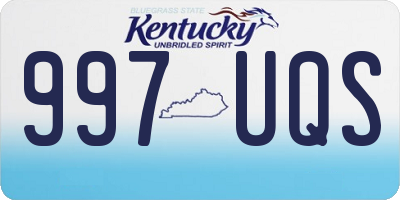 KY license plate 997UQS