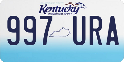KY license plate 997URA