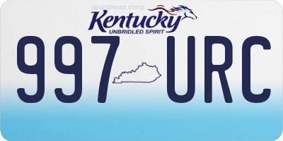 KY license plate 997URC