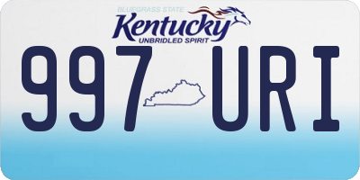 KY license plate 997URI
