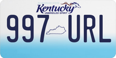 KY license plate 997URL