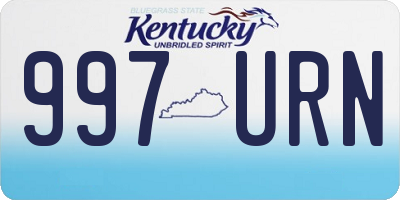 KY license plate 997URN