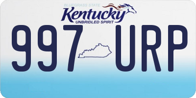 KY license plate 997URP