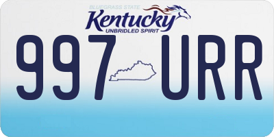 KY license plate 997URR