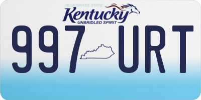 KY license plate 997URT