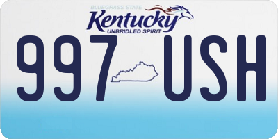 KY license plate 997USH