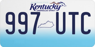 KY license plate 997UTC