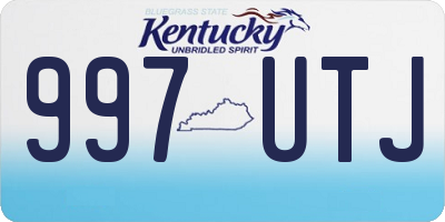 KY license plate 997UTJ