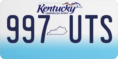 KY license plate 997UTS
