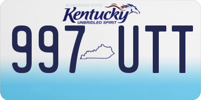KY license plate 997UTT