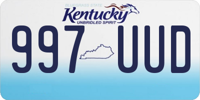 KY license plate 997UUD