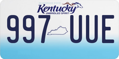 KY license plate 997UUE