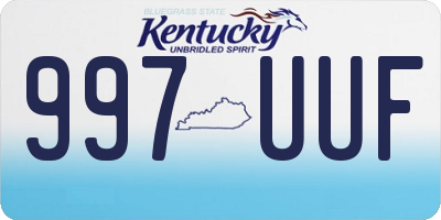 KY license plate 997UUF