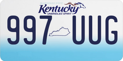 KY license plate 997UUG