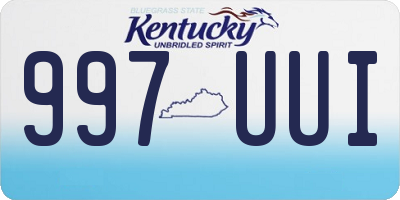 KY license plate 997UUI