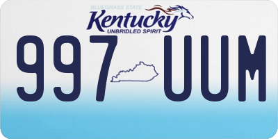 KY license plate 997UUM