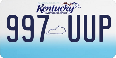 KY license plate 997UUP
