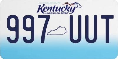 KY license plate 997UUT