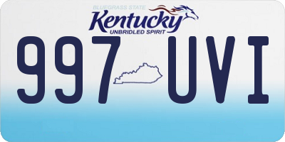 KY license plate 997UVI