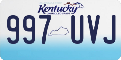 KY license plate 997UVJ