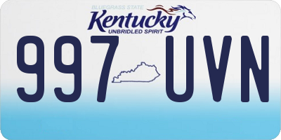 KY license plate 997UVN