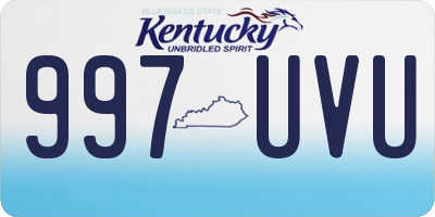 KY license plate 997UVU