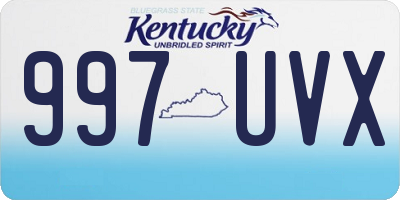 KY license plate 997UVX
