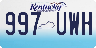 KY license plate 997UWH