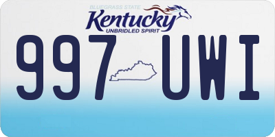KY license plate 997UWI