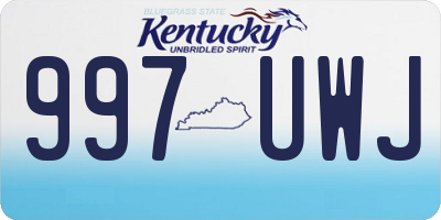 KY license plate 997UWJ