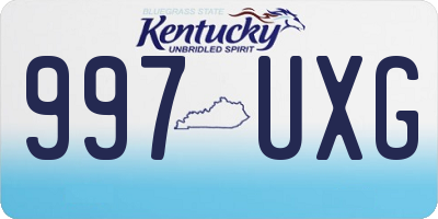 KY license plate 997UXG