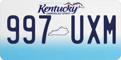 KY license plate 997UXM