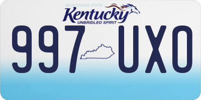 KY license plate 997UXO