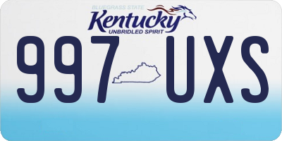 KY license plate 997UXS