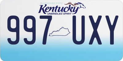 KY license plate 997UXY