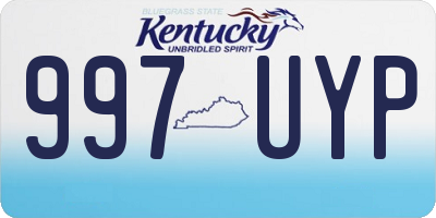 KY license plate 997UYP