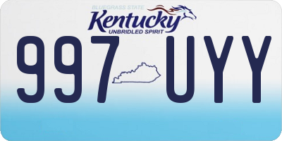 KY license plate 997UYY