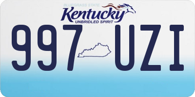 KY license plate 997UZI
